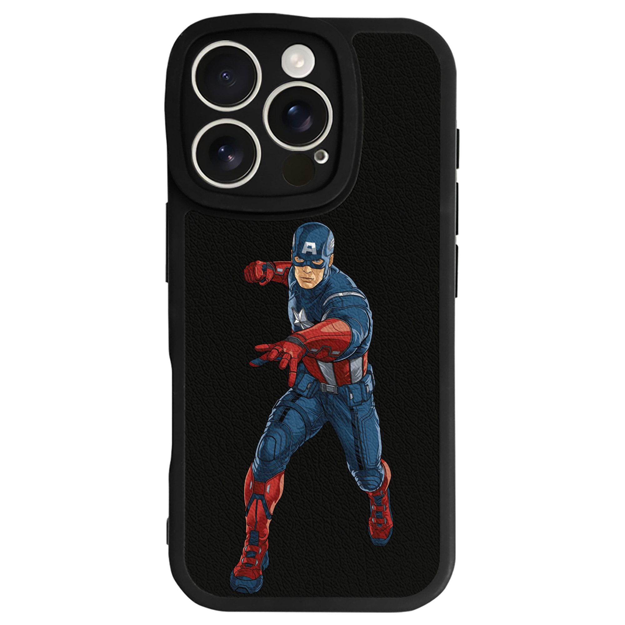 （画像用） アベンジャーズ The Avengers 【iPhone 16シリーズ対応】シリコンスマホケース（レザー調） 材質：シリコン